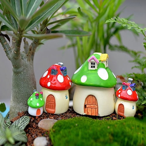 /LOT 6pcs/set Fairy Flower Dollhouse DIY Ornaments Miniatures Figurine Toy Craft